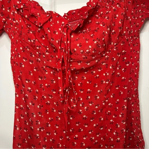 Princess Polly Red Floral Mini Dress - Picture 2 of 7